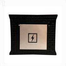 Visor de luz inox luxxoni tijolinho preto com inox