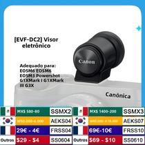 Visor Eletrônico Canon EVF-DC2 Preto Para Câmeras Digitais EOS M6 II M6 M3 G1 X Mark II III G3 X