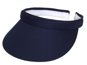 VISOR TOP HEADWEAR, esportivo, de algodão, com clipe, azul marinho