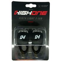 Vista Light Diant/Tras 2 Led Silicone Preto High One C/ Viso Acrílico Vista Light Diant/Tras 2 Led Silicone Preto High One C/ Viso Acrílico