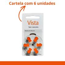 Vista Tamanho 13 Com 6 UnidadesBateria Pilha Auditiva