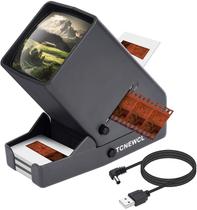 Visualizador de Slides 35mm com Ampliação 3X e Iluminação LED, para Slides e Negativos de Filme, Bateria ou USB - TCNEWCL