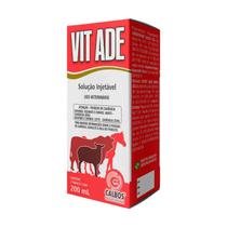 Vit Ade Injetável Suplemento Vitamínico Mineral Animal 200ml Calbos