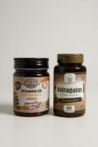 Vit.D3 Vit.C Zinco e Astragalus 60 Cáps Canteiro de Ervas e Multi Vitta.