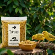 Vita Amarela Mistura de Sementes para Pássaros Canários Coleiros Curiós e Aves Ornamentais
