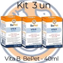 Vita B Suplemento Vitamínico - B1 B12 B6 - Bepet - 40ml -3un