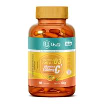 Vita D3 2000ui Vitamina C 1000Mg 90 Cáps Uvits