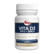 Vita D3 + C + Zinco 30 Cáps 1000mg - Vitafor