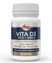 Vita D3 + C + Zinco 60cps 1000mg Vitafor Lote 0123923