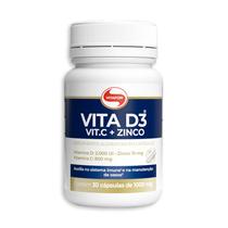 Vita D3 + C + Zinco Vitafor - 30 cápsulas