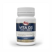 Vita D3 com Vitamina C + Zinco 1000mg com 30 cápsulas - Vitafor