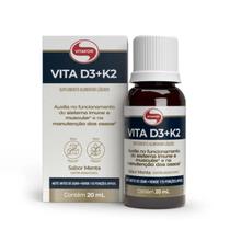 Vita D3 + K2 Gotas Vitamina D3 K2 Sabor Menta Vitafor 20ml Vita D3 + K2 Gotas Vitamina D3 K2 Sabor Menta Vitafor 20ml
