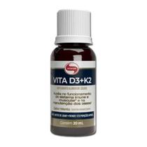 Vita D3 + K2 Vitamina D Líquida Sabor Menta 20ml Vitafor