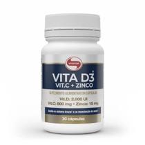 Vita D3 Vitamina C Com Zinco 30 Cápsulas Vitafor Vita D3 Vitamina C Com Zinco 30 Cápsulas Vitafor