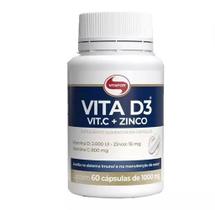 Vita D3 + Vitamina C + Zinco 60 Cápsulas Vitafor