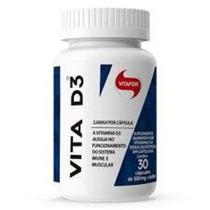 Vita D3 Vitamina D3 2.000UI 500mg Vitafor 30 Cápsulas