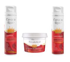 Vita Seiva Cavalo Real Cresce Forte 03 Produtos (Shampoo/Condicionador/Balsamo) Kit Incolor 02