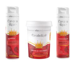 Vita Seiva Cavalo Real Cresce Forte 03 Produtos (Shampoo/Condicionador/Mascara) Kit Incolor 01