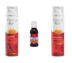 Vita Seiva Cavalo Real Cresce Forte 03 Produtos (Shampoo/Condicionador/Oleo Ricino) Kit Incolor 04