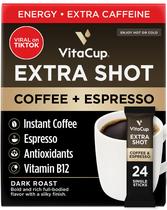 VitaCup Extra Shot Café Torrado Escuro 24 Sachês Individuais VitaCup Extra Shot Café Torrado Escuro 24 Sachês Individuais