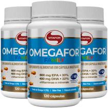 Vitafor Omegafor Family 600mg Epa 400mg Dha 3 Kits 360 Cápsulas Vitafor Omegafor Family 600mg Epa 400mg Dha 3 Kits 360 Cápsulas
