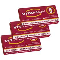 VitaHenger Suplemento Vitaminico 16 Flaconetes 5ml Cada Kit C/ 3