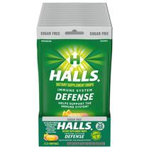 Vitamin C Drops Halls Defense Sortido e Sem Açúcar Cítrico