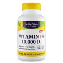 Vitamin D3 10,000 IU (Lanolin) (MCT Oil) (360 Softgels) - Healthy Origins