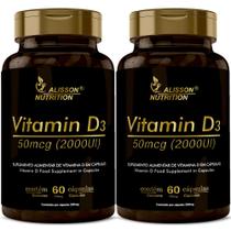 Vitamin D3 2000ui 2x60 Cápsulas softgels - Alisson Nutrition