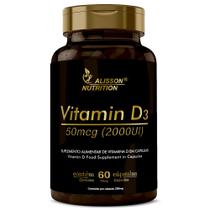 Vitamin D3 2000ui 60 Cápsulas softgels - Alisson Nutrition