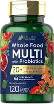 Vitamin Nature's Fortune Whole Food Multi 120 cápsulas, probiótico