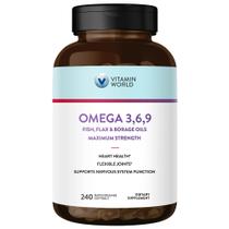 Vitamin World Triple Omega 3-6-9 3600 mg 240 cápsulas gelatinosas Vitamin World Triple Omega 3-6-9 3600 mg 240 cápsulas gelatinosas