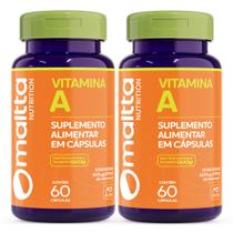 Vitamina A 60caps 1 ao dia Maltta Kit 2 Frascos Vitamina A 60caps 1 ao dia Maltta Kit 2 Frascos