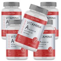 Vitamina A 8000 UI Acetato De Retinol Premium Vegano Lauton - Kit 5
