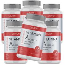 Vitamina A 8000 UI Acetato De Retinol Premium Vegano Lauton - Kit 6