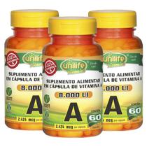 Vitamina A Retinol 60 Cápsulas De 500Mg Kit Com 3 Vitamina A Retinol 60 Cápsulas De 500Mg Kit Com 3