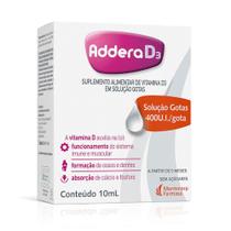 Vitamina Addera D3 400UI Gotas Com 10mL