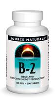 Vitamina B-2 Riboflavina 100 mg 250 comprimidos Source Naturals
