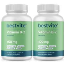 Vitamina B-2 (riboflavina) 400 mg 240 cápsulas vegetarianas x2 Vitamina B-2 (riboflavina) 400 mg 240 cápsulas vegetarianas x2