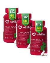 Vitamina B com Manganês - Complexo B Vhita ( 3 potes)