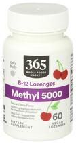 Vitamina B Metil B-12 5000mcg Pastillas 60 unidades - 365