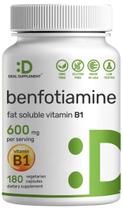 Vitamina B1 Benfotiamina 600 mg 180 cápsulas vegetais