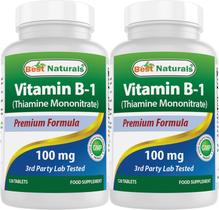 Vitamina B1 Best Naturals 100 mg 240 Tabletas (Paquete de 2)