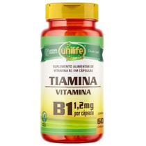Vitamina B1 Tiamina Vegana 60 cápsulas de 500mg - Unilife