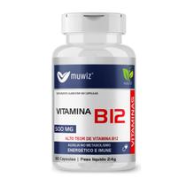 Vitamina B12 500mg 60 Cápsulas - Muwiz Vitamina B12 500mg 60 Cápsulas - Muwiz
