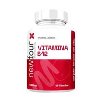 Vitamina B12 500mg 60 cápsulas New Four Sem sabor Sabor:Sem sabor