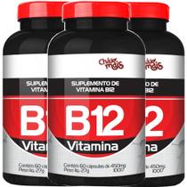 Vitamina B12 60 cápsulas de 450mg Kit com 3 - Chá Mais