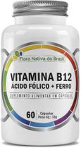 Vitamina B12, Ácido Fólico + Ferro 60Caps - Flora Nativa Vitamina B12, Ácido Fólico + Ferro 60Caps - Flora Nativa