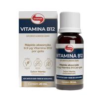 Vitamina B12 Alta Concentração em Gotas Sabor Menta 20ml Vitafor