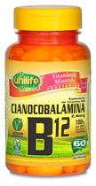 Vitamina B12 Cianocobalamina 450mg 60 Cápsulas Unilife